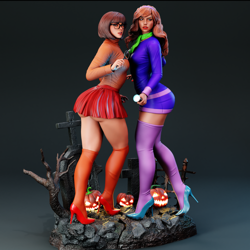 Velma &amp; Daphne – 3D Printable Model